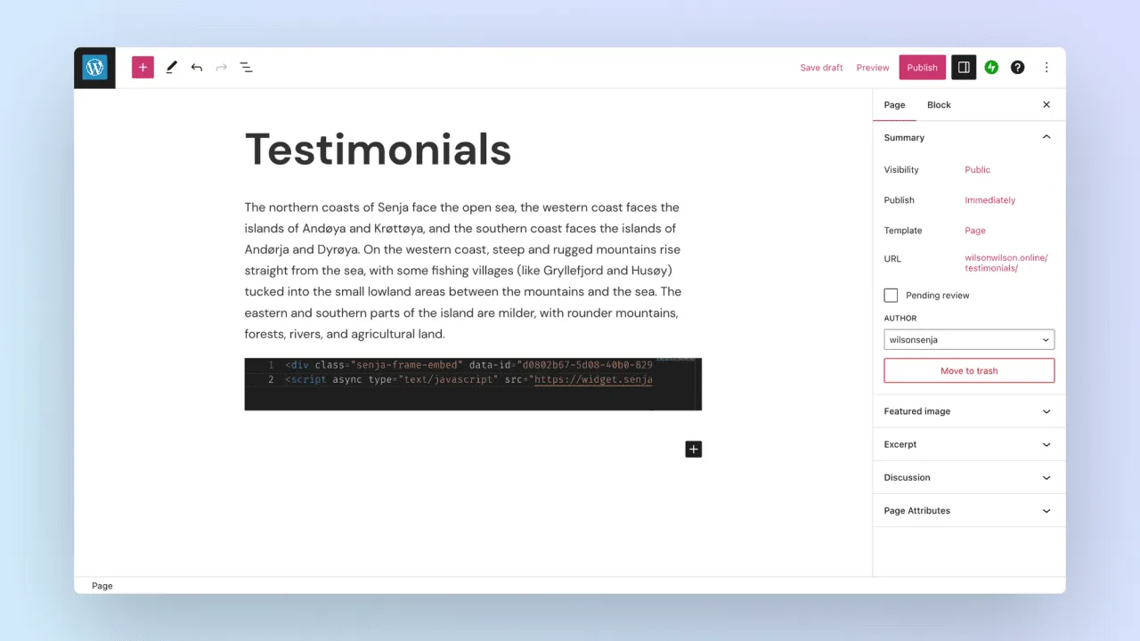 Add testimonials to Elementor