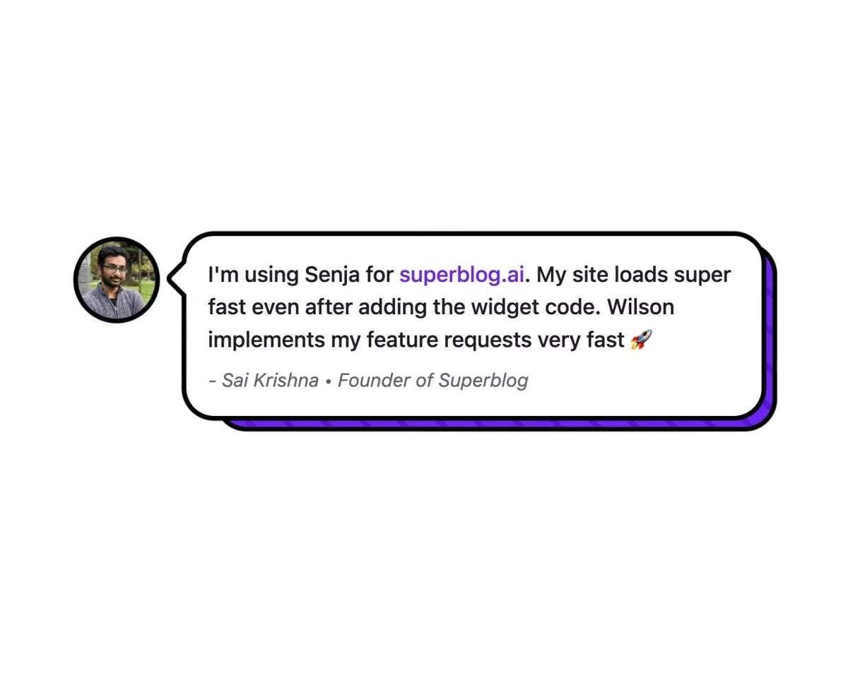 A list of bubble testimonials